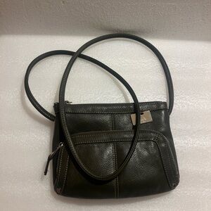 Tignanello Dark Green Leather Handbag